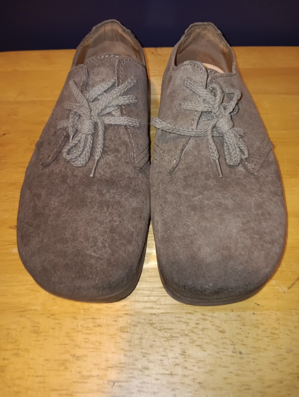 Kalso Earth Shoe Gray Suede Lace-Up Oxfords Size 10 1/2